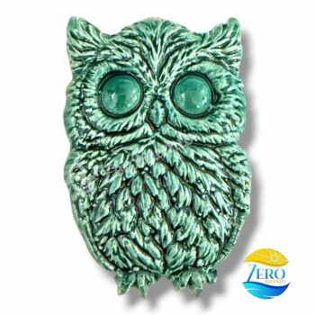 Calamite Artigianali "Gufo Portafortuna" in Ceramica di Puglia