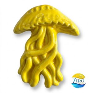 Calamita Artigianale in Ceramica - Medusa del Salento giallo