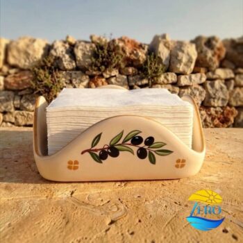 Porta Tovaglioli decoro olive 1