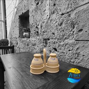 Sale e Pepe in Terracotta – Ceramica decoro Gallo Salentino