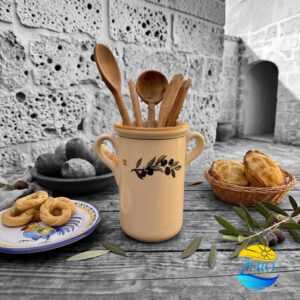 portautensili-cucina-ceramica-salento-con-mestoli-di-legno