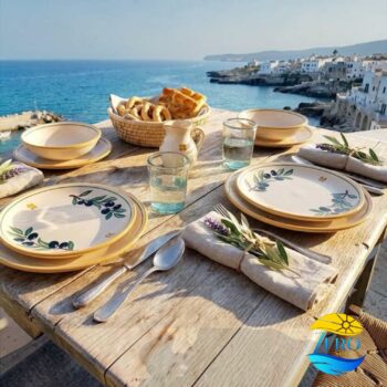 servizio-piatti-ceramica-salentina-decoro-olive-tavola-vista-mare