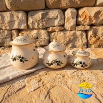 set-barattoli-cipolla-aglio-peperoncino-ceramica-salentina-decoro-olive