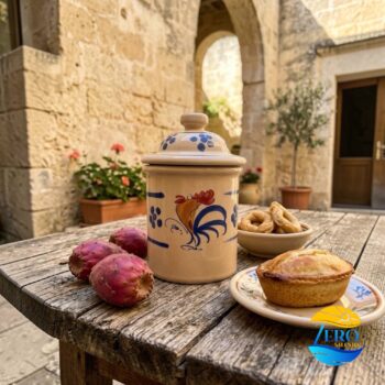 Barattolo Spezie – Tè – Sale – Caffè – Zucchero in Terracotta con Gallo Salentino