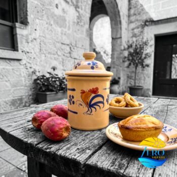 Barattolo Spezie – Tè – Sale – Caffè – Zucchero in Terracotta con Gallo Salentino
