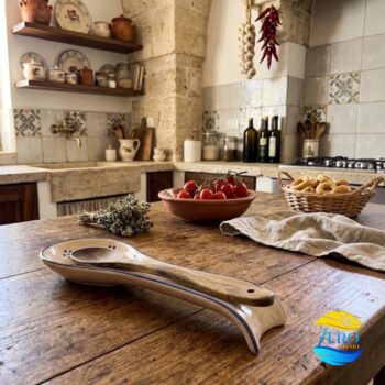 Posacucchiaio in Terracotta a Cucchiaio - Ceramica decoro Gallo Salentino